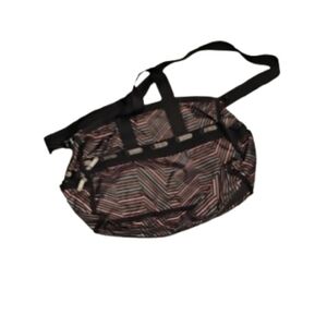 Lesportsac Abstract Colorful Line Print Duffle Bag One Size Crossbody